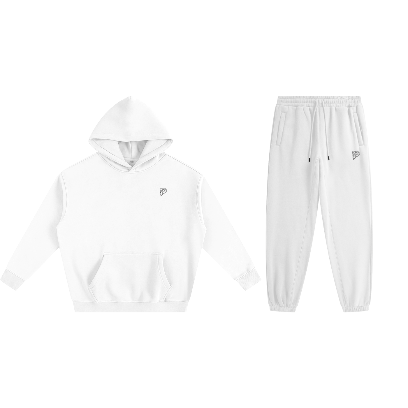 Essential Sweat Set | Hoodie + Joggers (White)